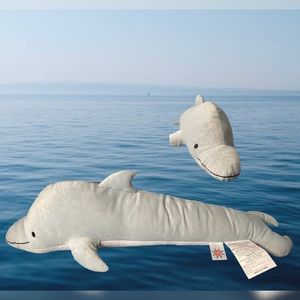 Morgan Home Fashions Gray Dolphin Shaped Pillow Plush 30" Man Cave Beach House